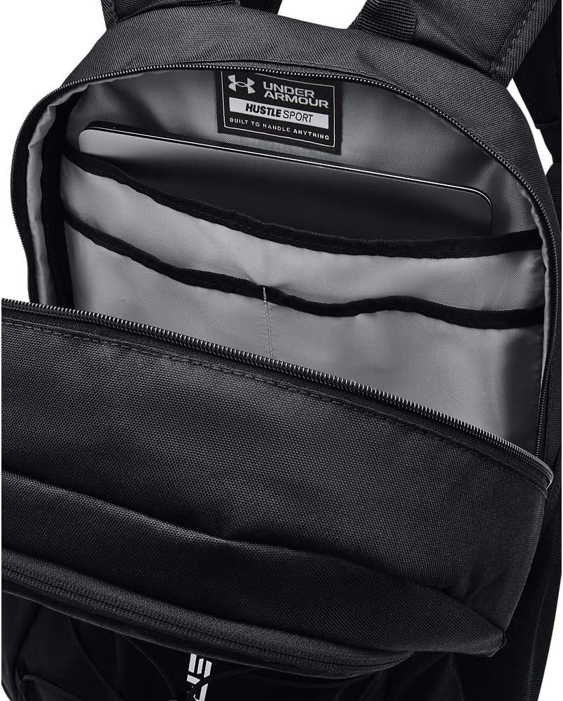Unisex-Adult Hustle Sport Backpack, Black (001)/Silver, One Size Fits All