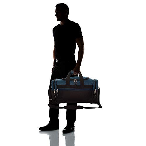 Medium Duffle Bag Duffel Bag in Black and Navy Blue Gym Bag