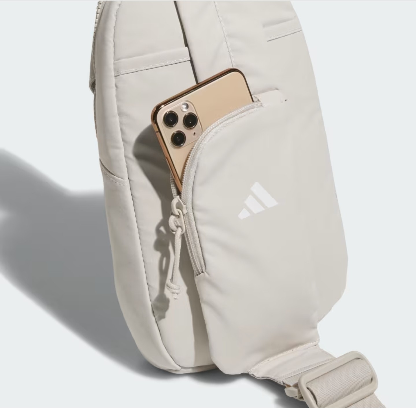Adidas Essentials 3 Sling Crossbody Bag, Beige (Cream), NWT Adjustable