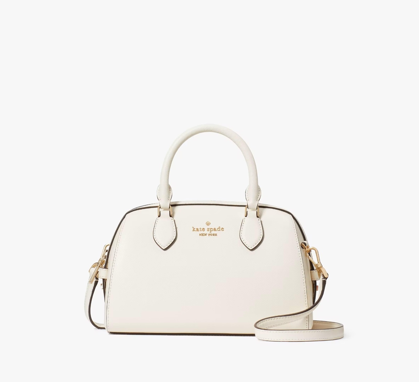 Kate Spade KF493 Meringue Madison Saffiano Leather Duffle Crossbody Shoulder Bag
