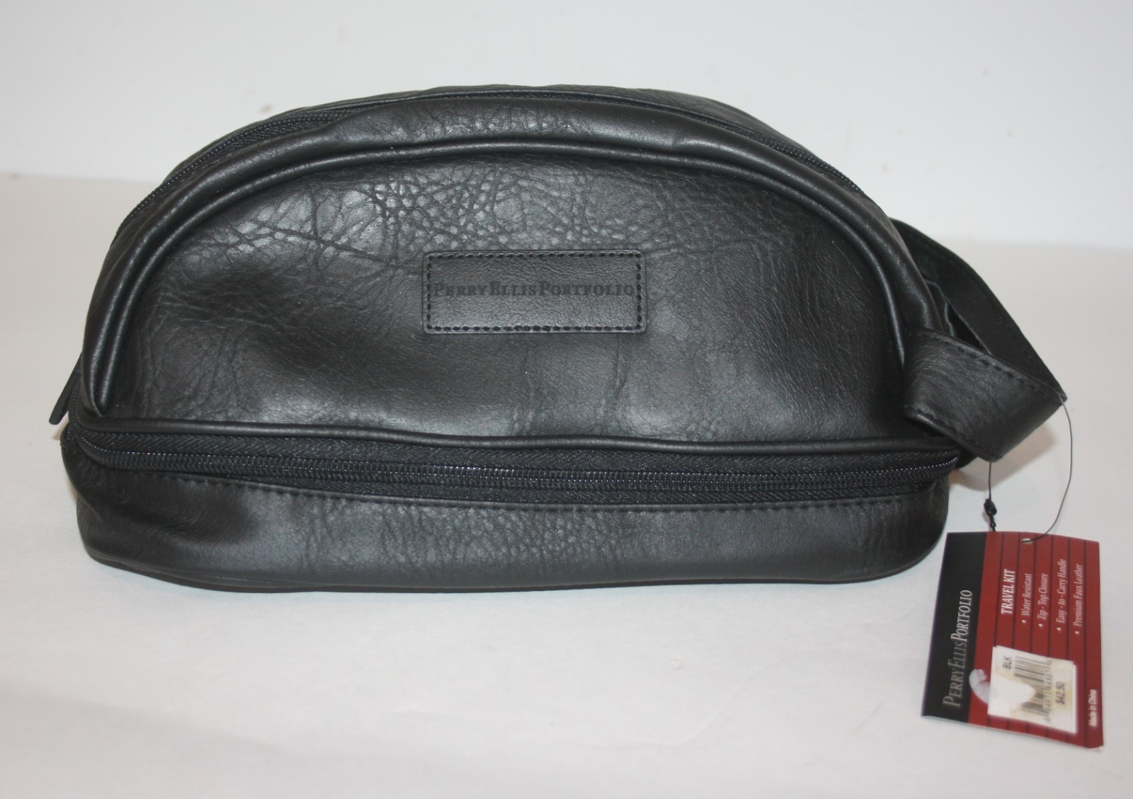 Perry Ellis Portfolio Travel Kit Two Zippered Sections NEW