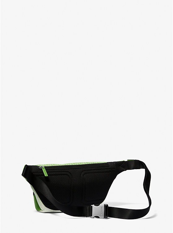 Michael Kors Cooper MK Signature Leather PVC Utility Belt Bag Fanny pack Green