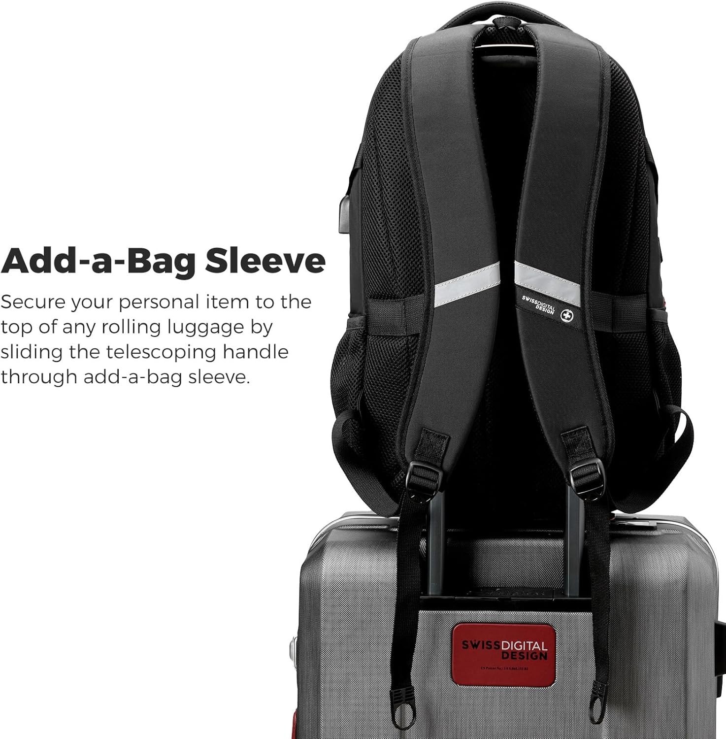 NWT Swiss Digital Design UniVector (Vector) Backpack, USB Charging Port, RFID