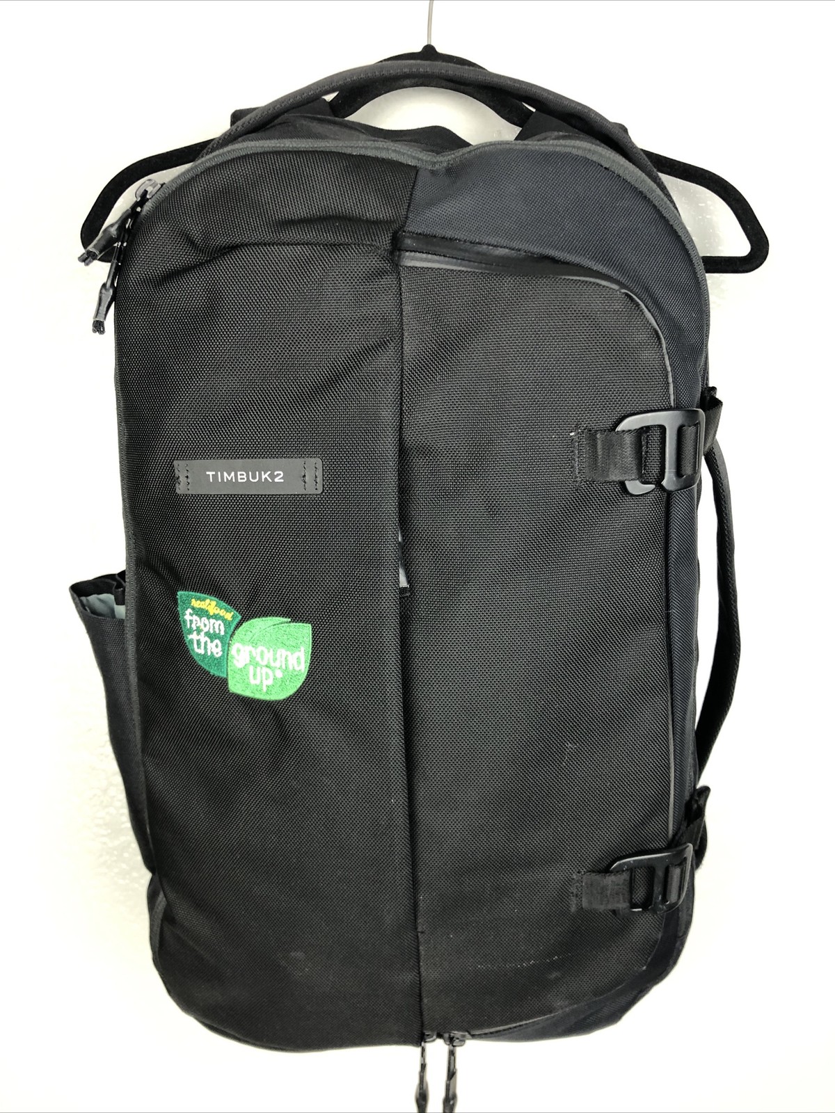 Timbuk2 Never Check Expandable Backpack Black Cordura Fabric Laptop Travel