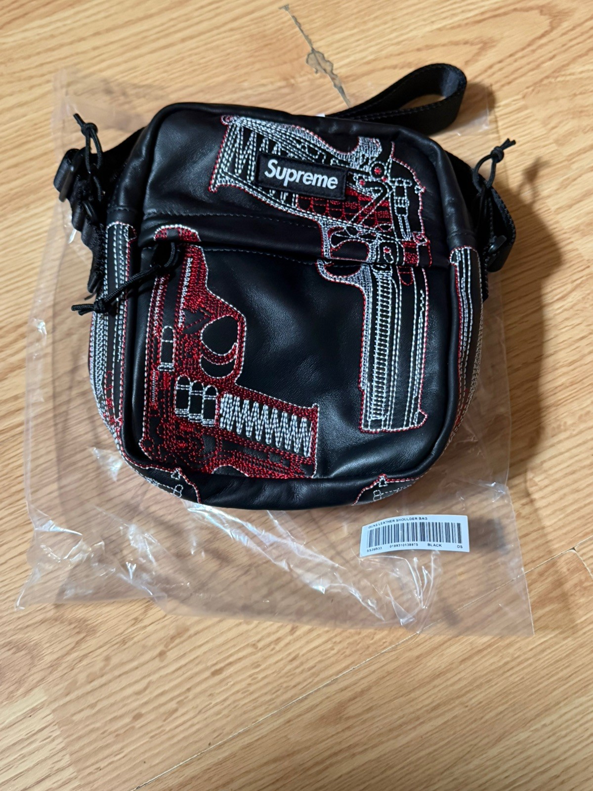 Supreme Guns Leather Shoulder Bag SS26