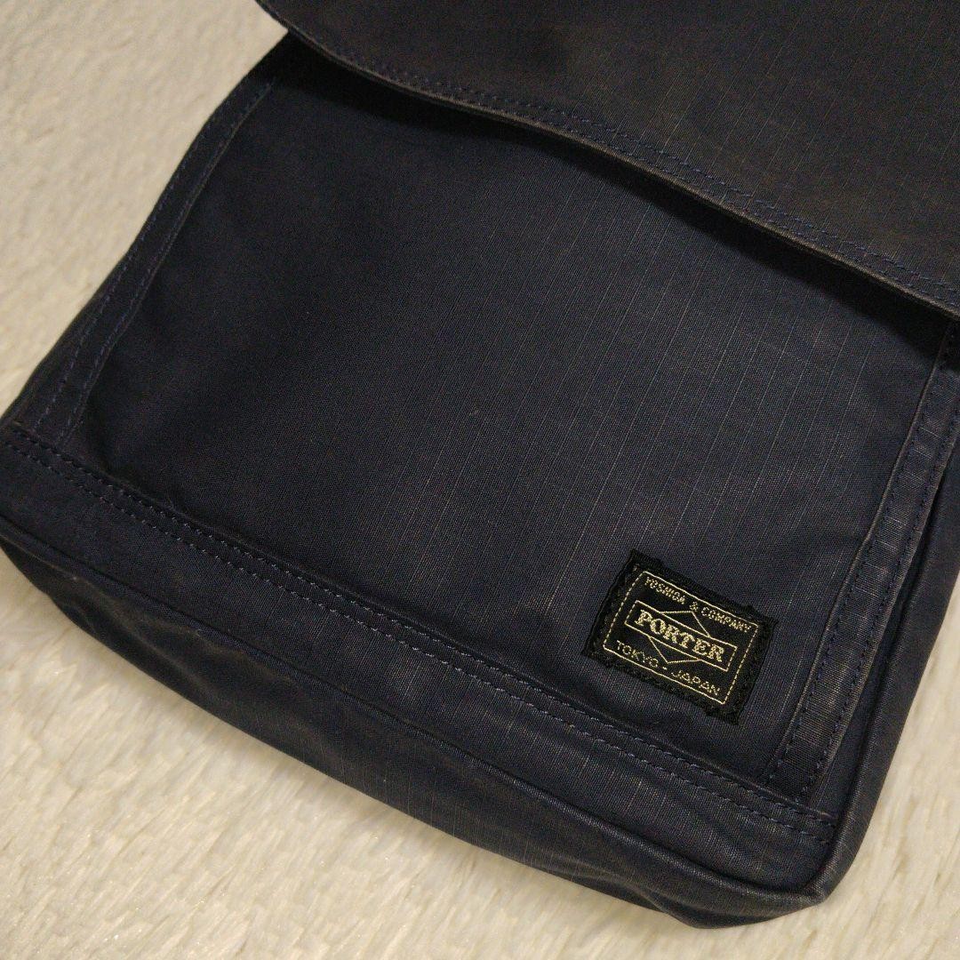 Authentic PORTER Yoshida & Co. Shoulder Bag Nylon Navy 30cm x 22cm x 6.5cm Sligh