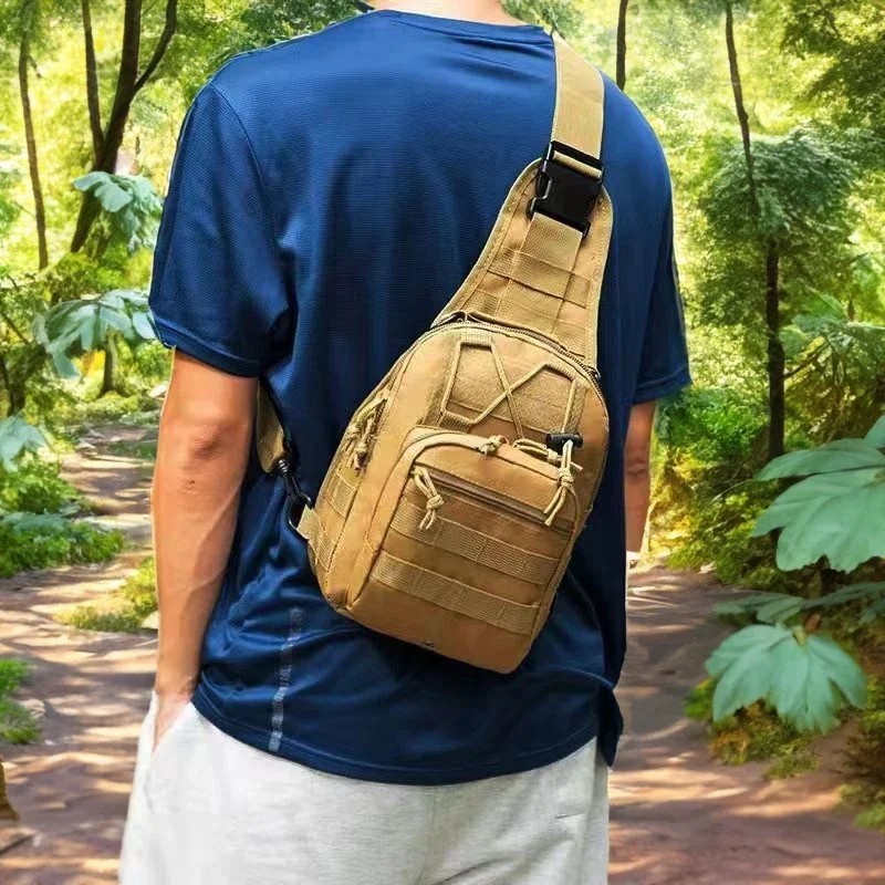 Mens Backpack Tactical Sling Shoulder Bag Molle Travel Chest Pack Outdoor Hiking