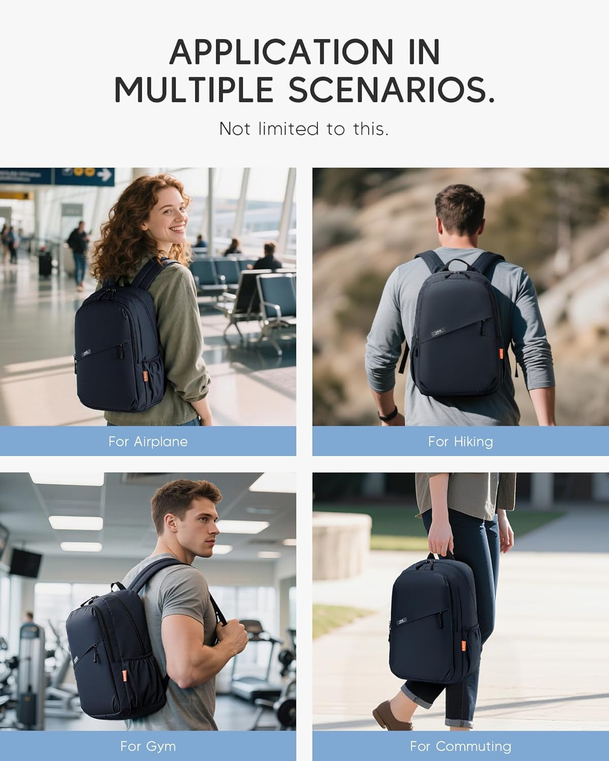 40X30X15Cm Personal Item Bag Lightweight Foldable Travel Backpack Carry on Fligh