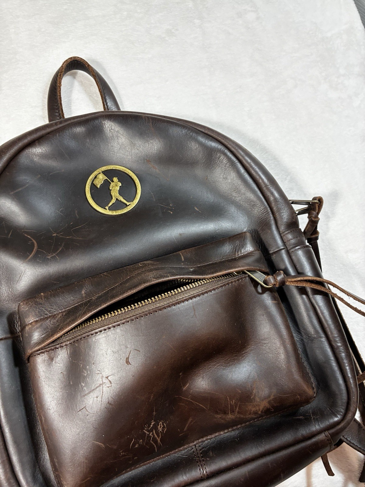 Baseballism Natalie Glove Leather Brown Backpack