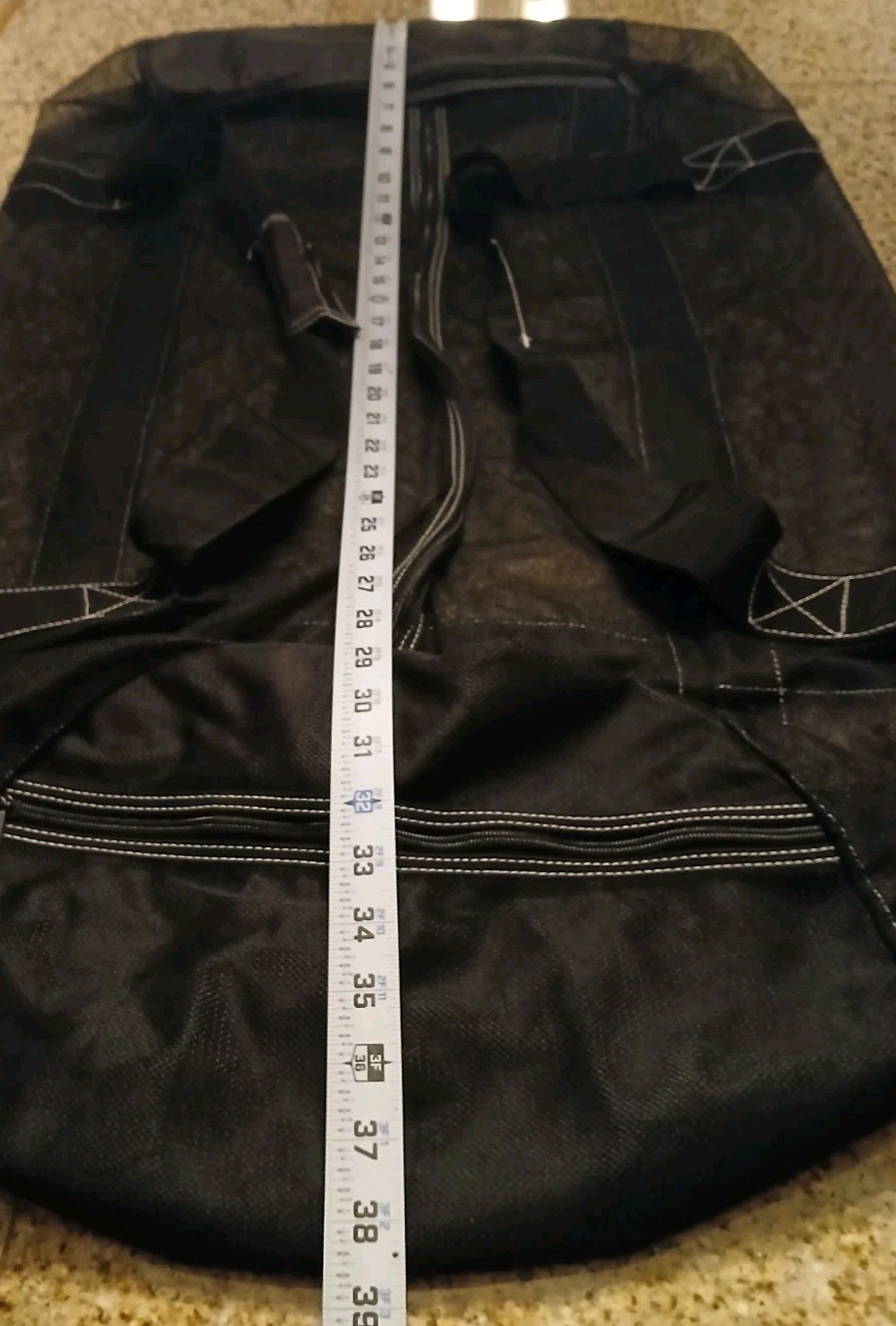 Partial Mesh Duffle Gym Bag w/ Shoulder Strap Large 22″x38″ Black