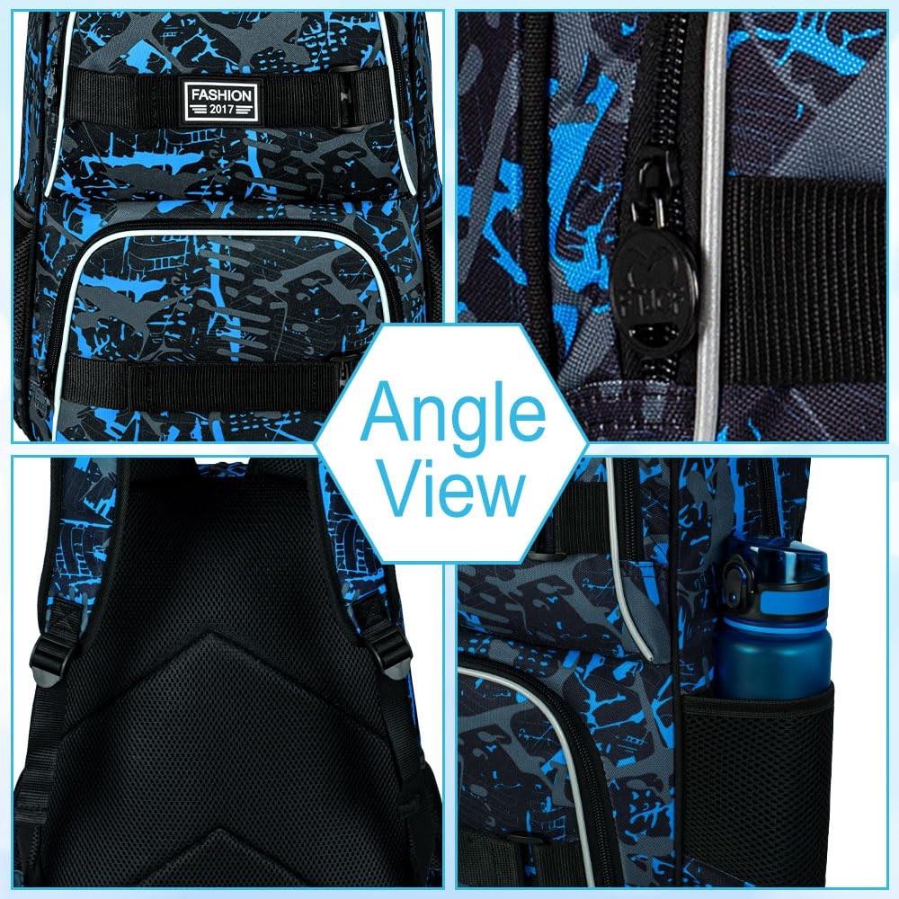 17 Inches Backpack for Boys Men, 3Pcs College Laptop Backpacks with Lunch Bag…