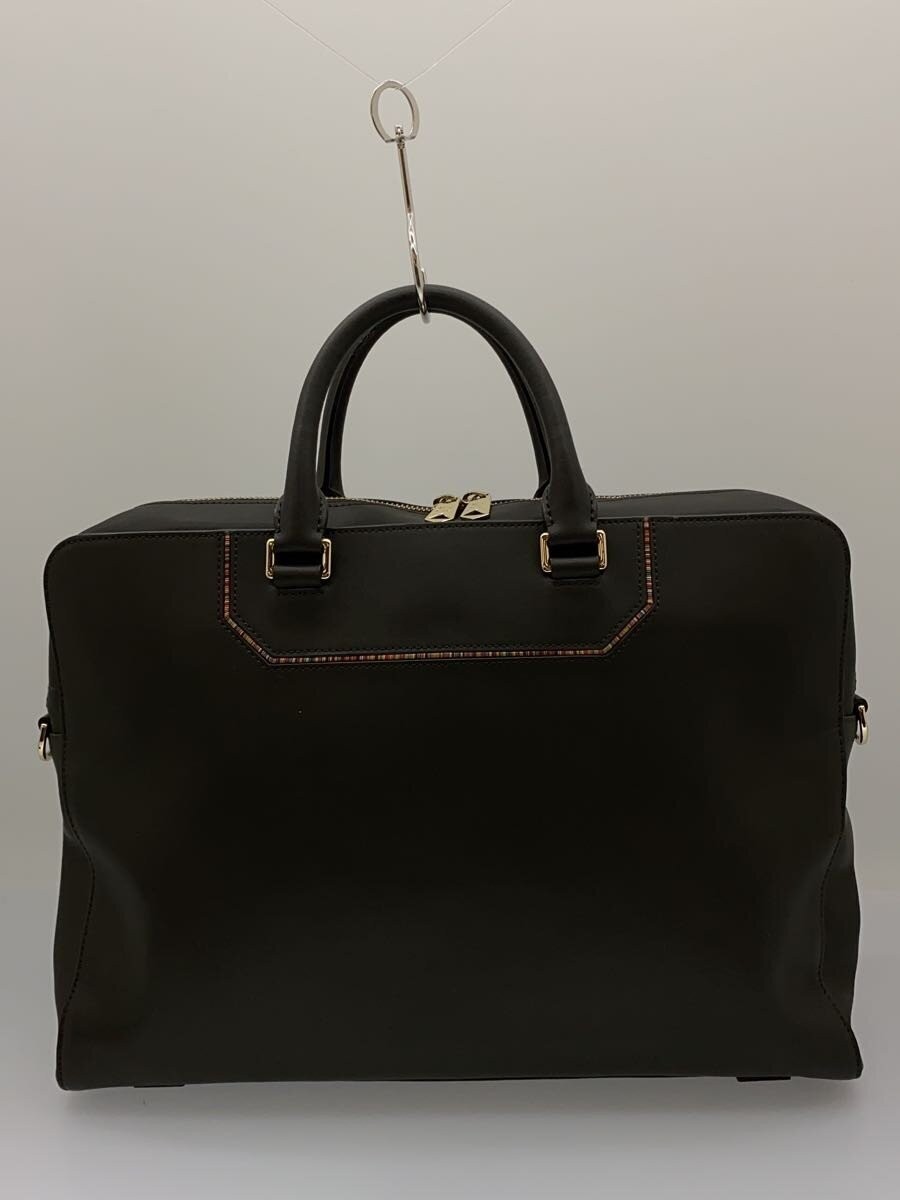 Paul Smith Leather Briefcase, Gray, Plain