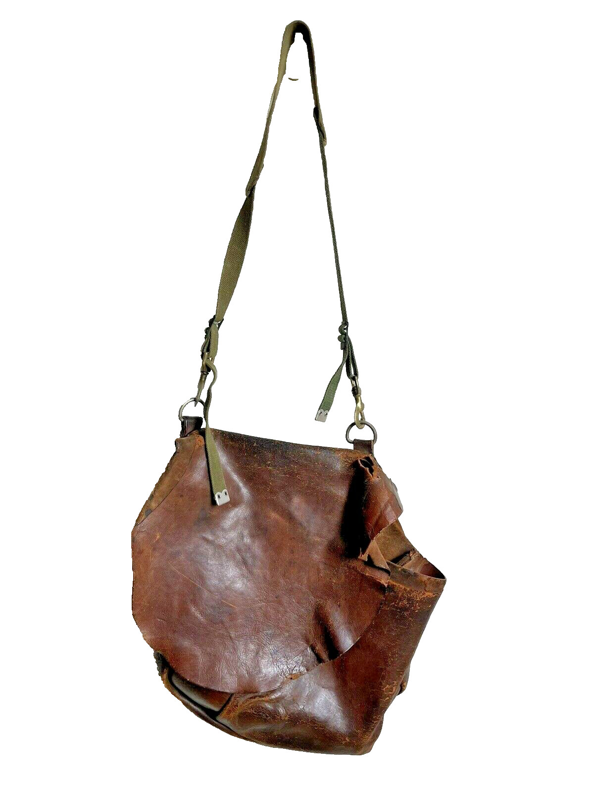 100% authentic Vintage Bucheimer 1969 Leather Brown Messenger Mail Bag