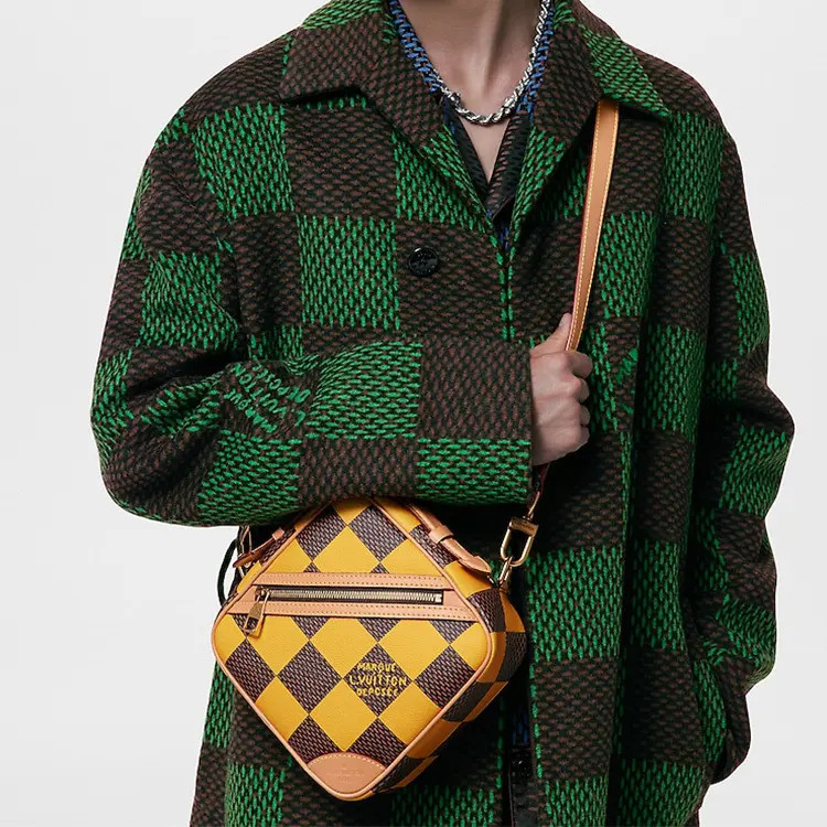 LOUIS VUITTON Chess Messenger Single Shoulder Crossbody Bag Men’s 9.4x3x9.4 in