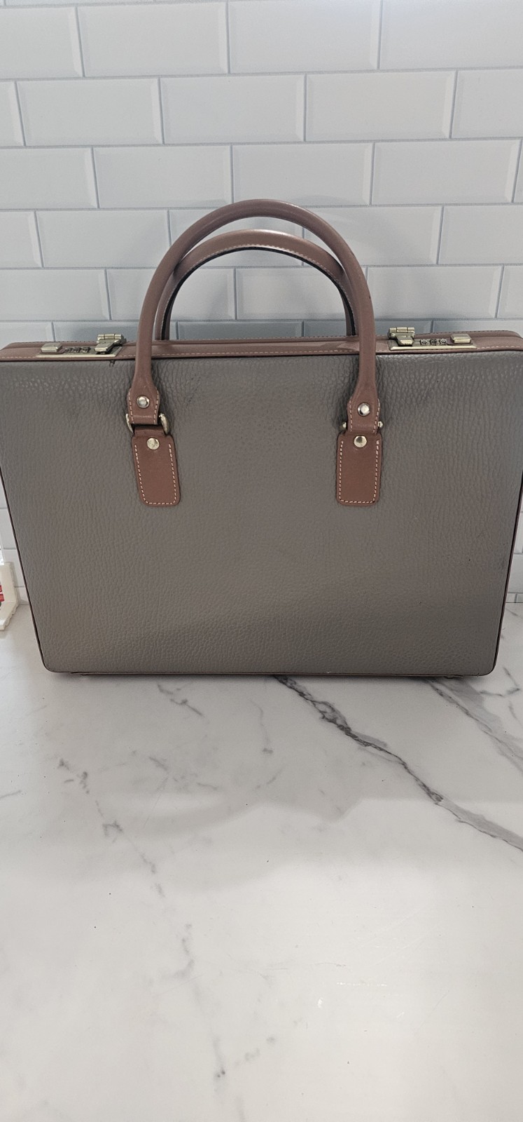 HIT Leather Briefcase, 17″ x 12″ x 2 1/2″