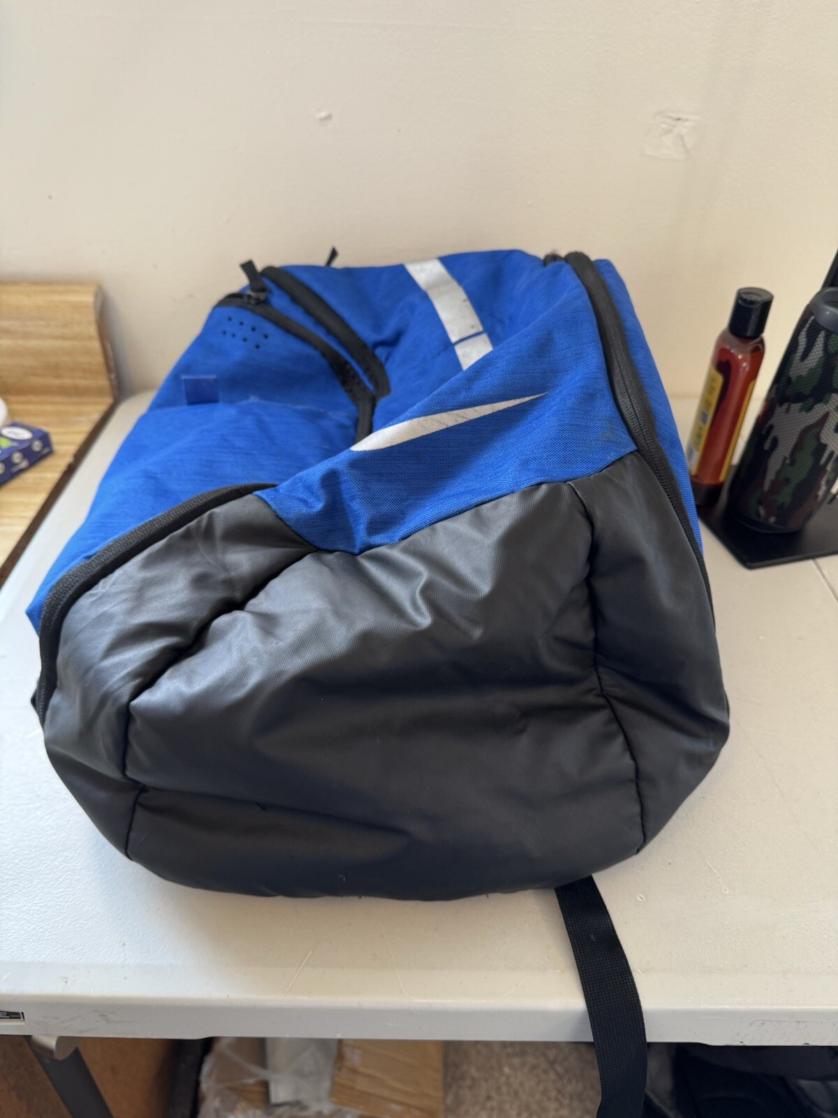 Nike Hoops Max Air Team Backpack Blue White Basketball Polyester