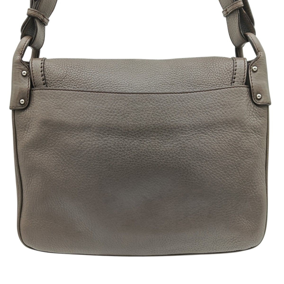 Salvatore Ferragamo Gancini One Authentic Shoulder Bag Leather 24×28cm