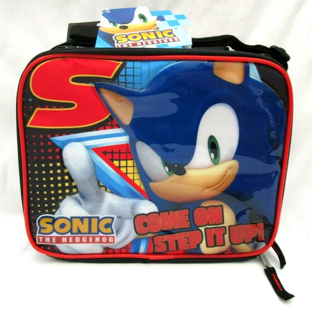 Sonic the HedgeHog Come On Step It Up! 9.5″ Insulted Lunch Bag Lunchbox-New!