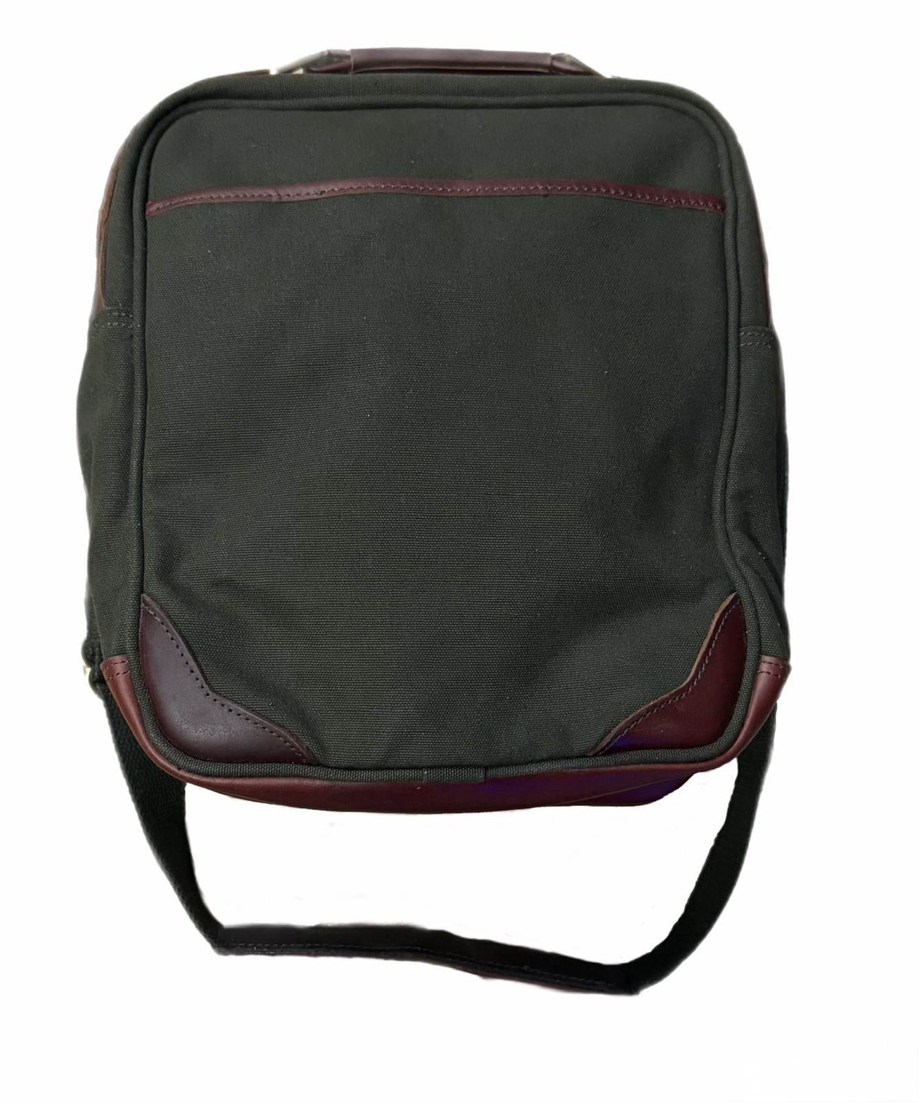 Orvis Battenkill Perfect Pack Green Canvas Leather Shoulder Bag 57PK-4000