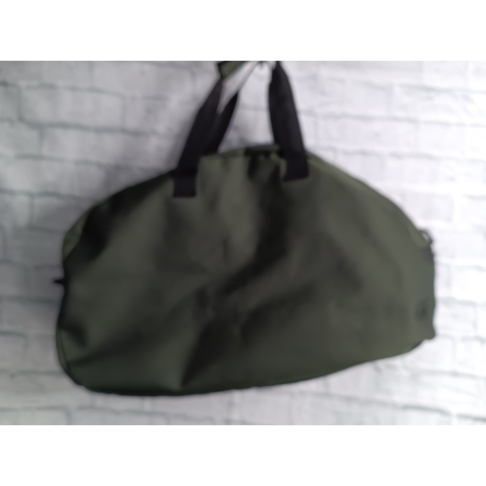 Hugo Boss Large Duffle Bag Charcoal Gray Canvas Travel Gym Weekend Bag s11