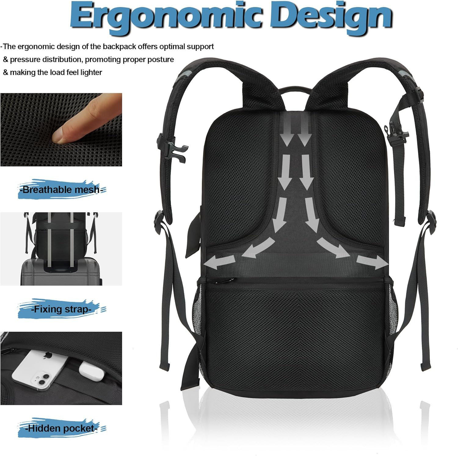 Multi-Sport Skateboard Backpack and Laptop Bag for Men and Women
