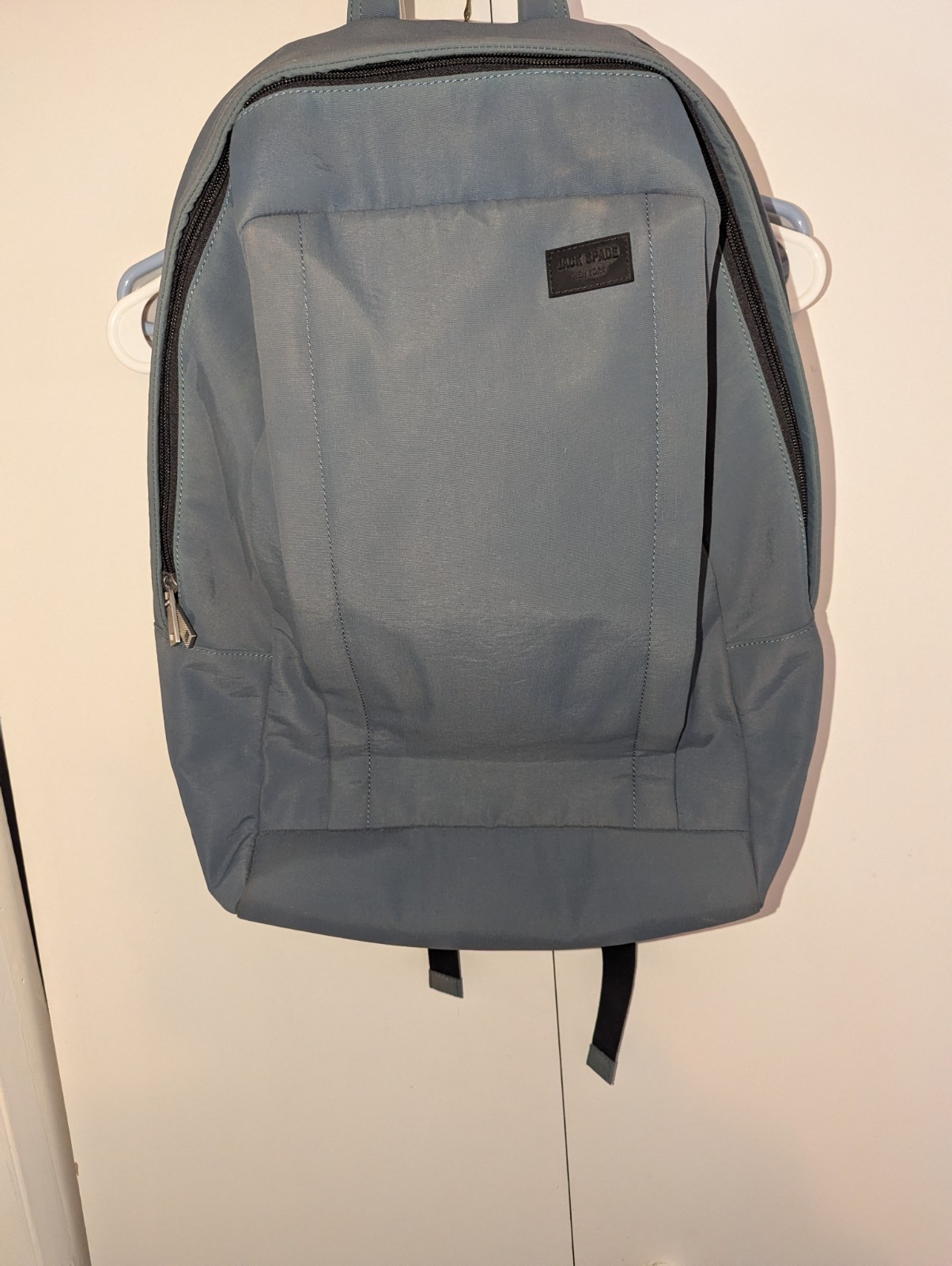 Jack Spade Backpack Nylon Blue Mens Commuter Handle Logo Travel Laptop Tech
