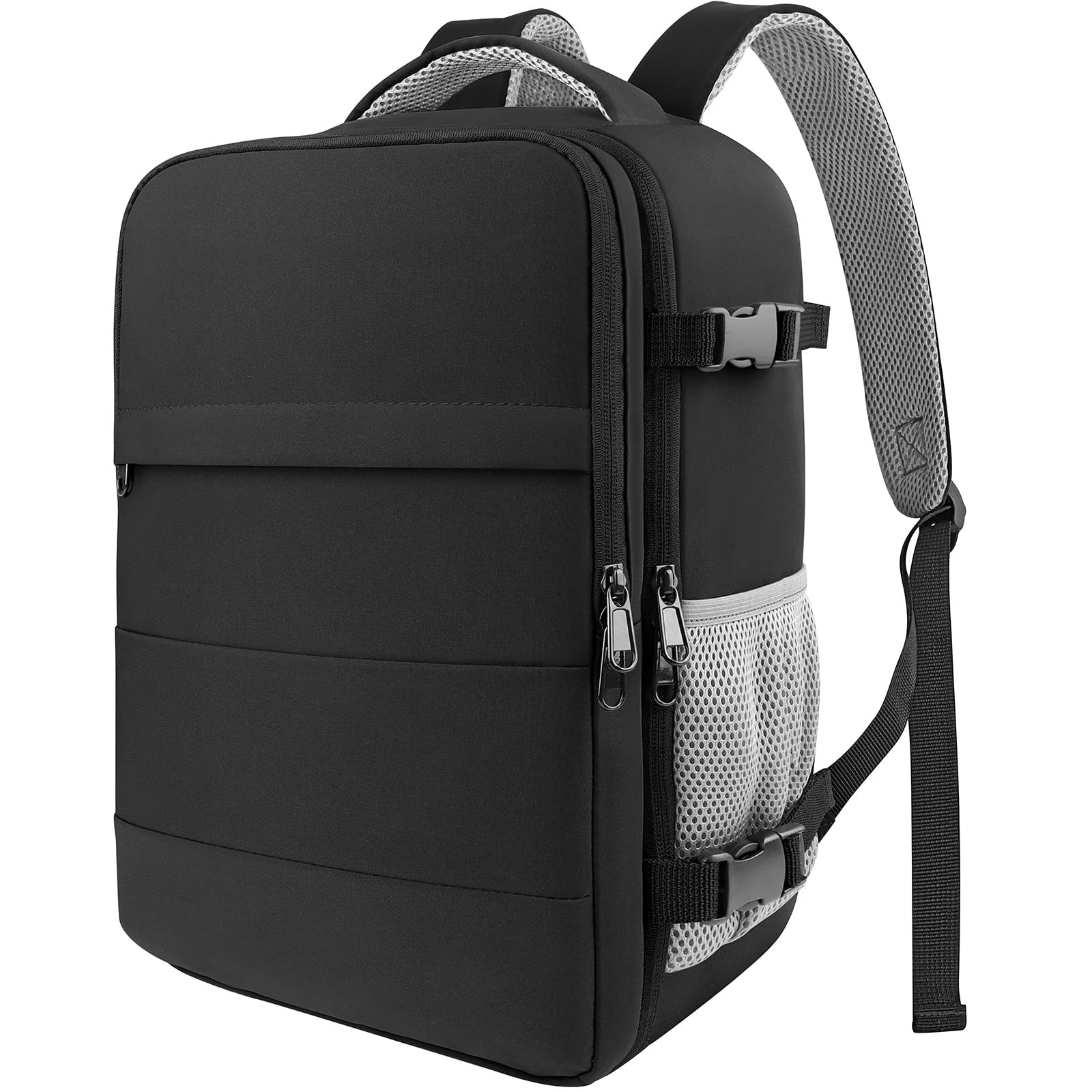 Travel Backpack Flight Approved Bag Men Women, Medium Black