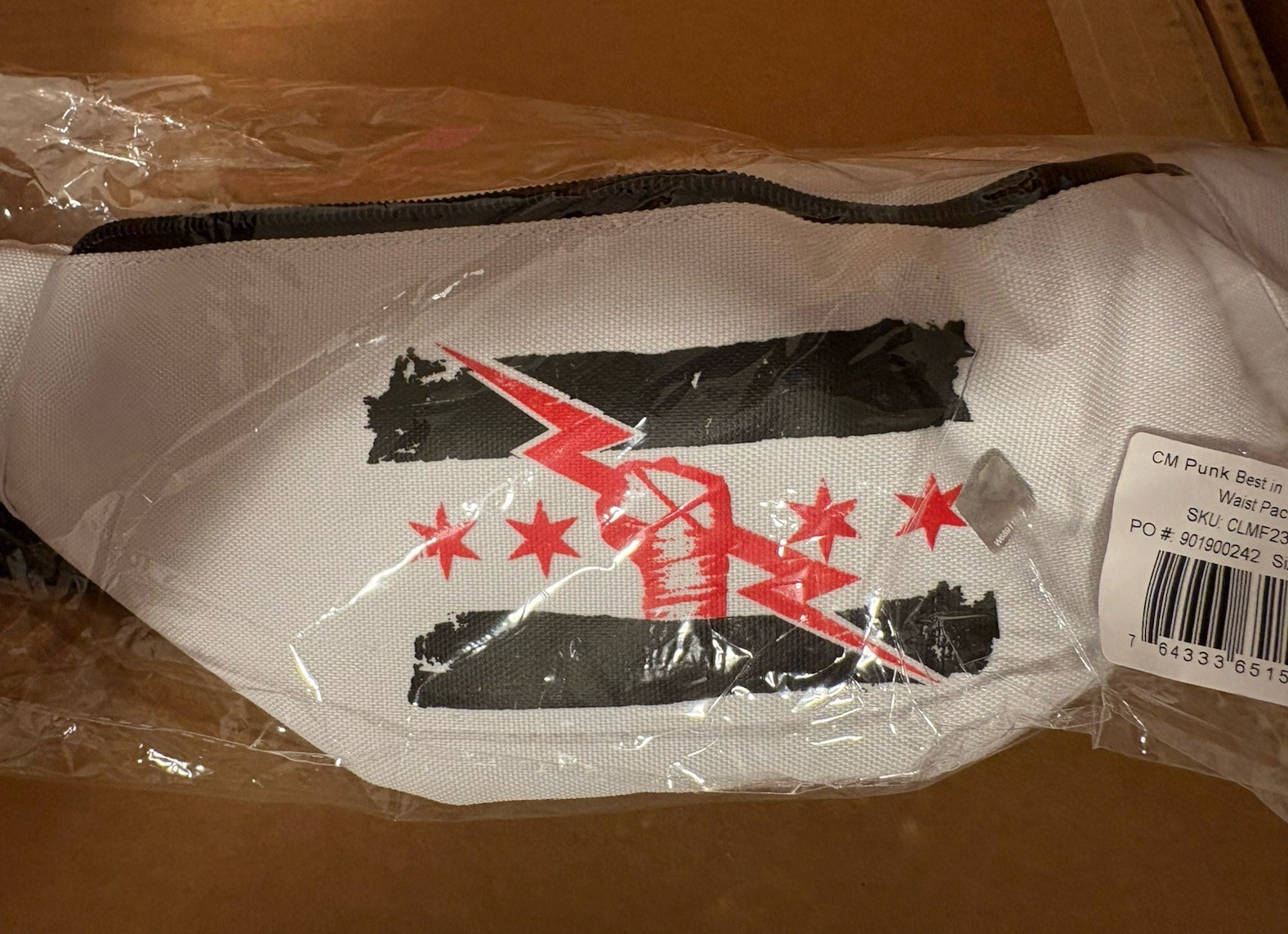 CM Punk Best In The World Fanny Pack Waist Bag WWE Chalk Line – New – OOP