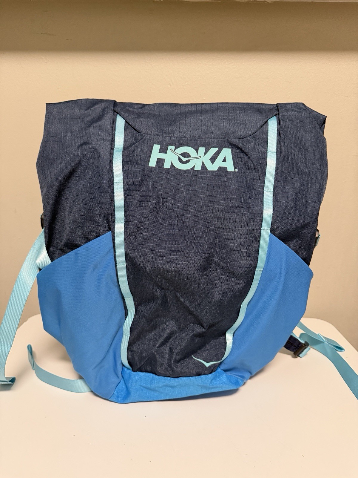 Hoka One Blue Runners Shoe Backpack Lightweight Gym Storage