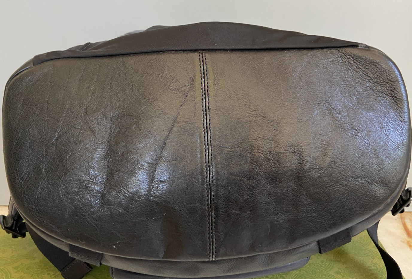 COACH Terrain Pebbled Leather Drawstring Track Large Backpack – Navy/Black