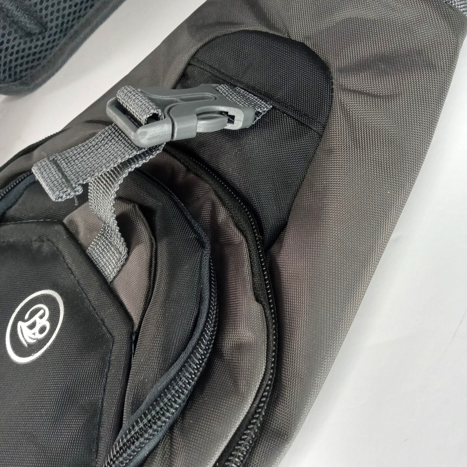 Gray Nylon Sling Bag Shoulder Backpack Unisex Men/Women Cycling Hiking Active