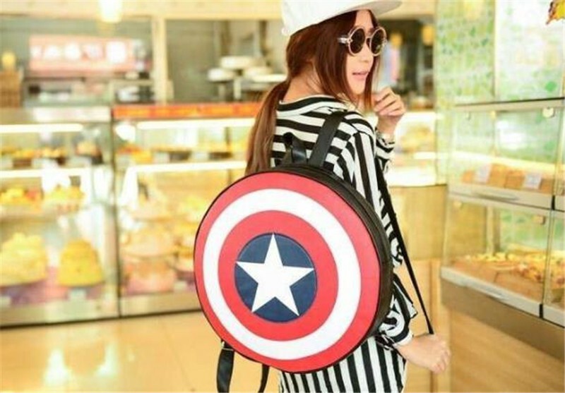 Avengers Captain America Shield Children Backpack Schoolbag Shoulder Bag Gifts