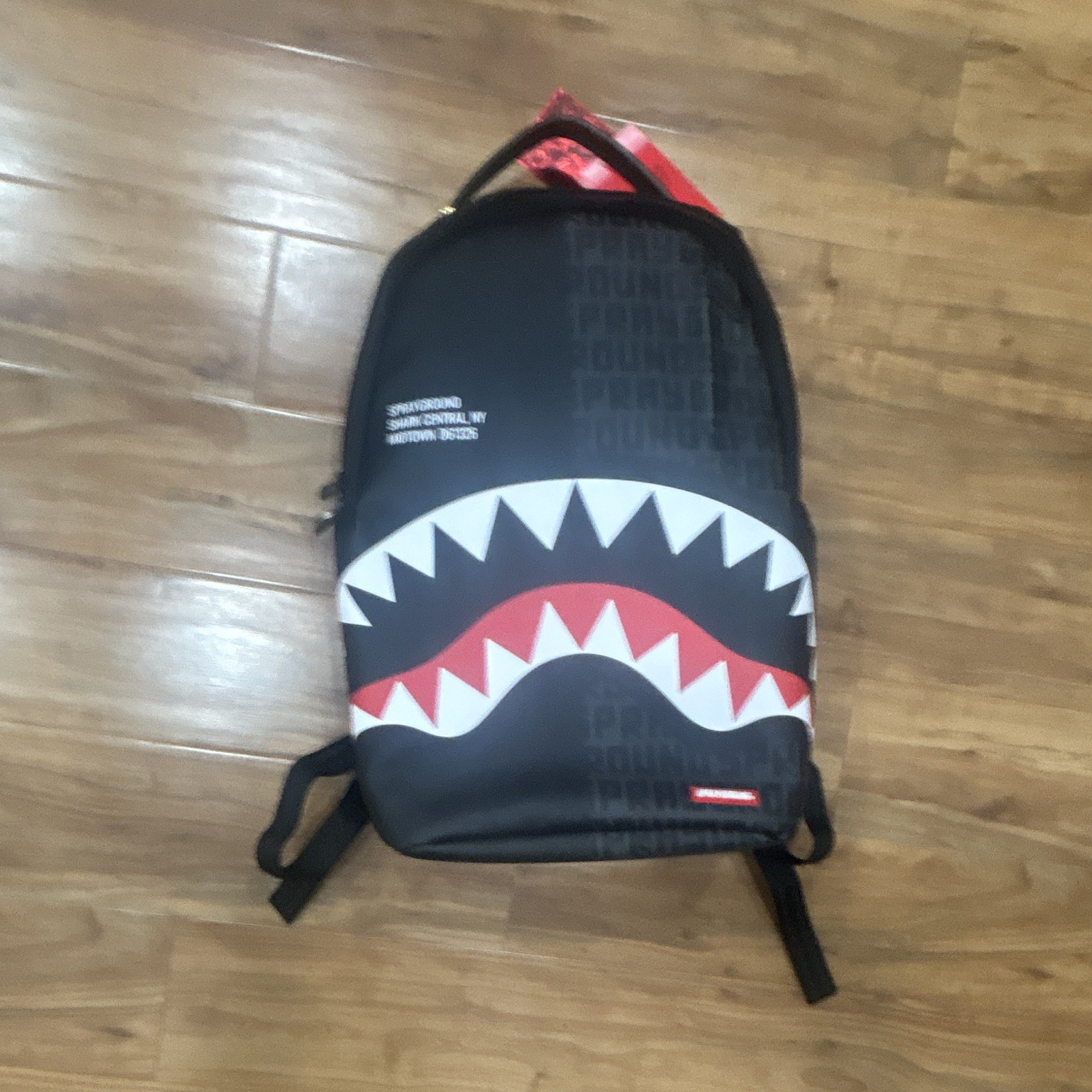 Sprayground Limited Edition Shark Mouth Black Camo Medium Backpack