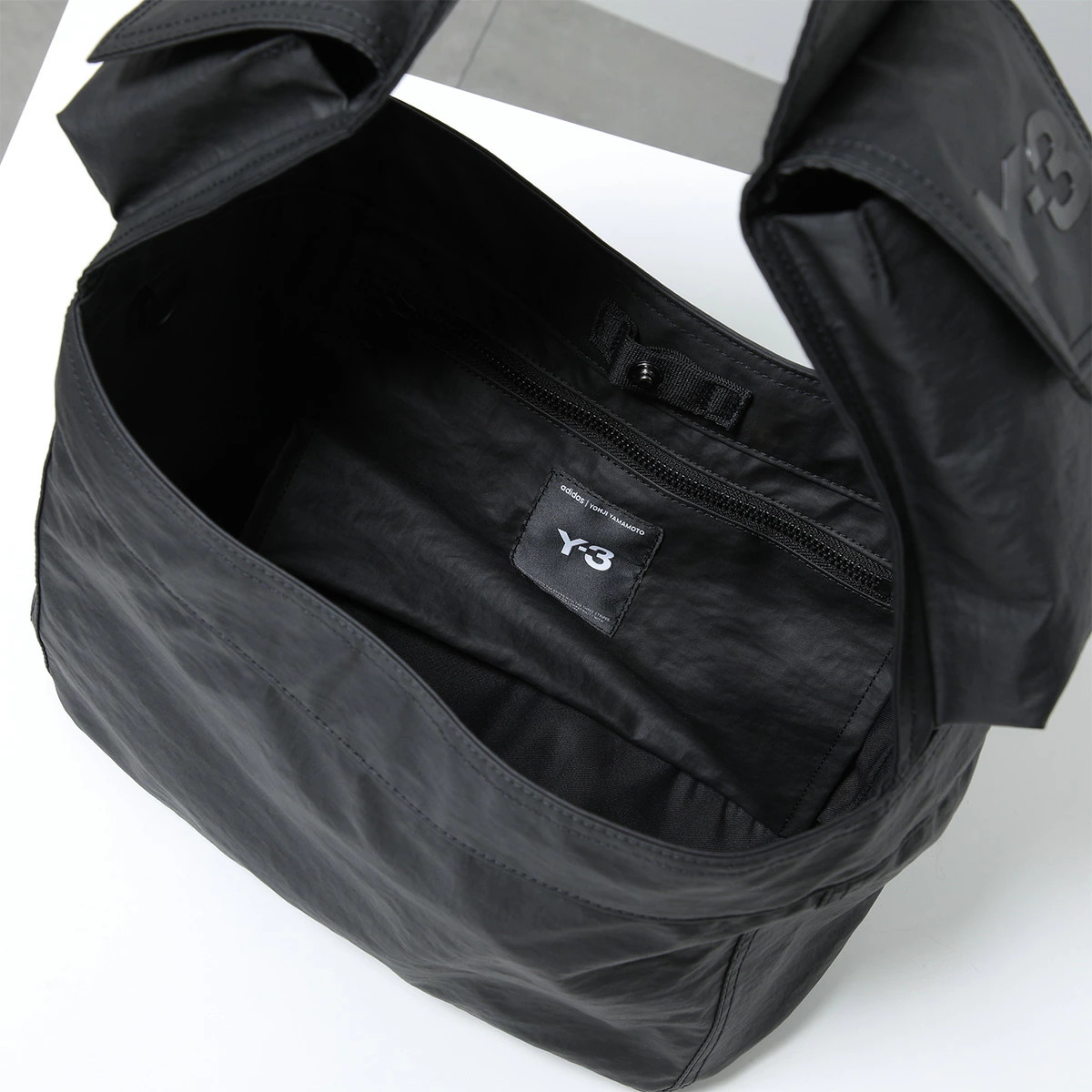 Yohji Yamamoto Y-3 NEWSPAPER S Shoulder Bag Men Water-Repellent Tote Bag Black