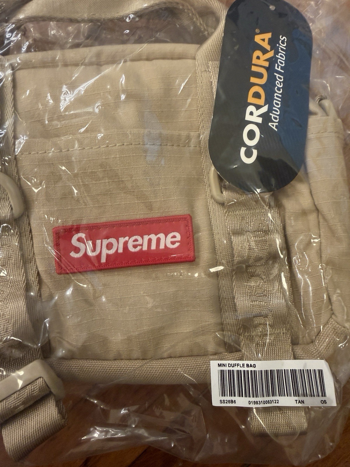 ✅In Hand Supreme SS26 Mini Duffle Bag Tan NIB US Ship