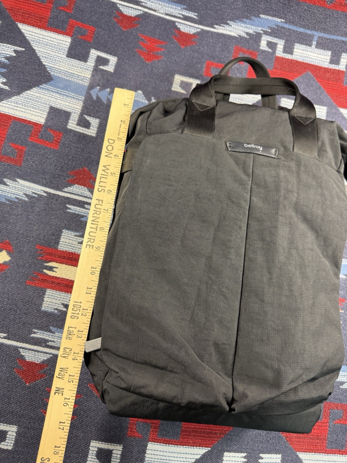 Bellroy Tokyo Totepack 20L – Raven Black Lightweight Backpack Travel Hiking