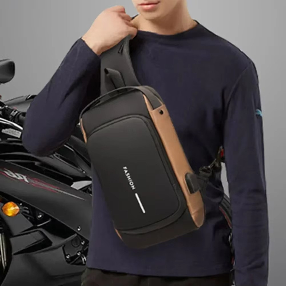 Multifunction Designer Anti-theft USB Shoulder Bag Crossbody Travel Sling