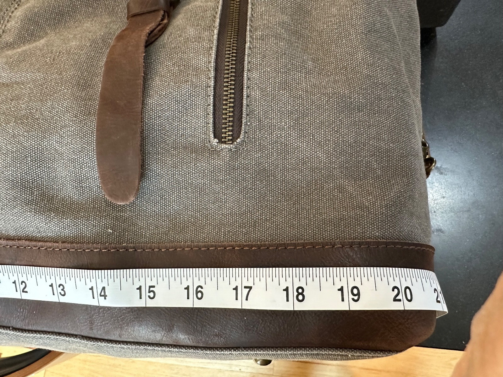 Lifewit Canvas Leather Trim Satchel Duffle Bag Double Handles and Shoulder Strap