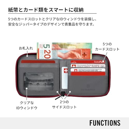 [Victorinox] Travel Essentials Zip-Around Wallet for Men – Men’s Wallet Folding