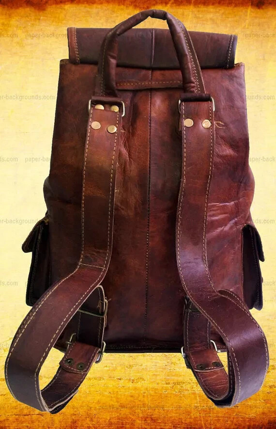 New Genuine Leather Back Pack Rucksack Travel Bag For Men’s and Women’s