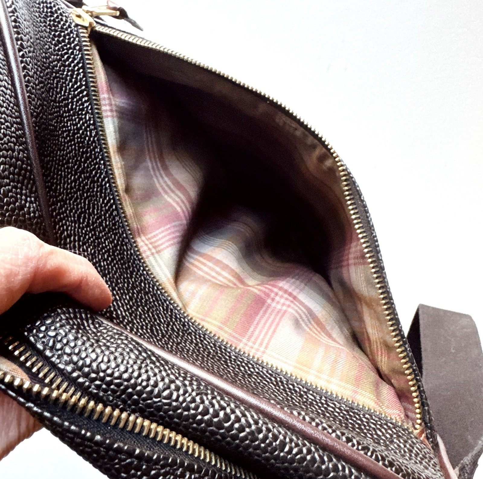 Mulberry Large Scotchgrain & Leather Mens Unisex Crossbody Satchel Messenger Bag