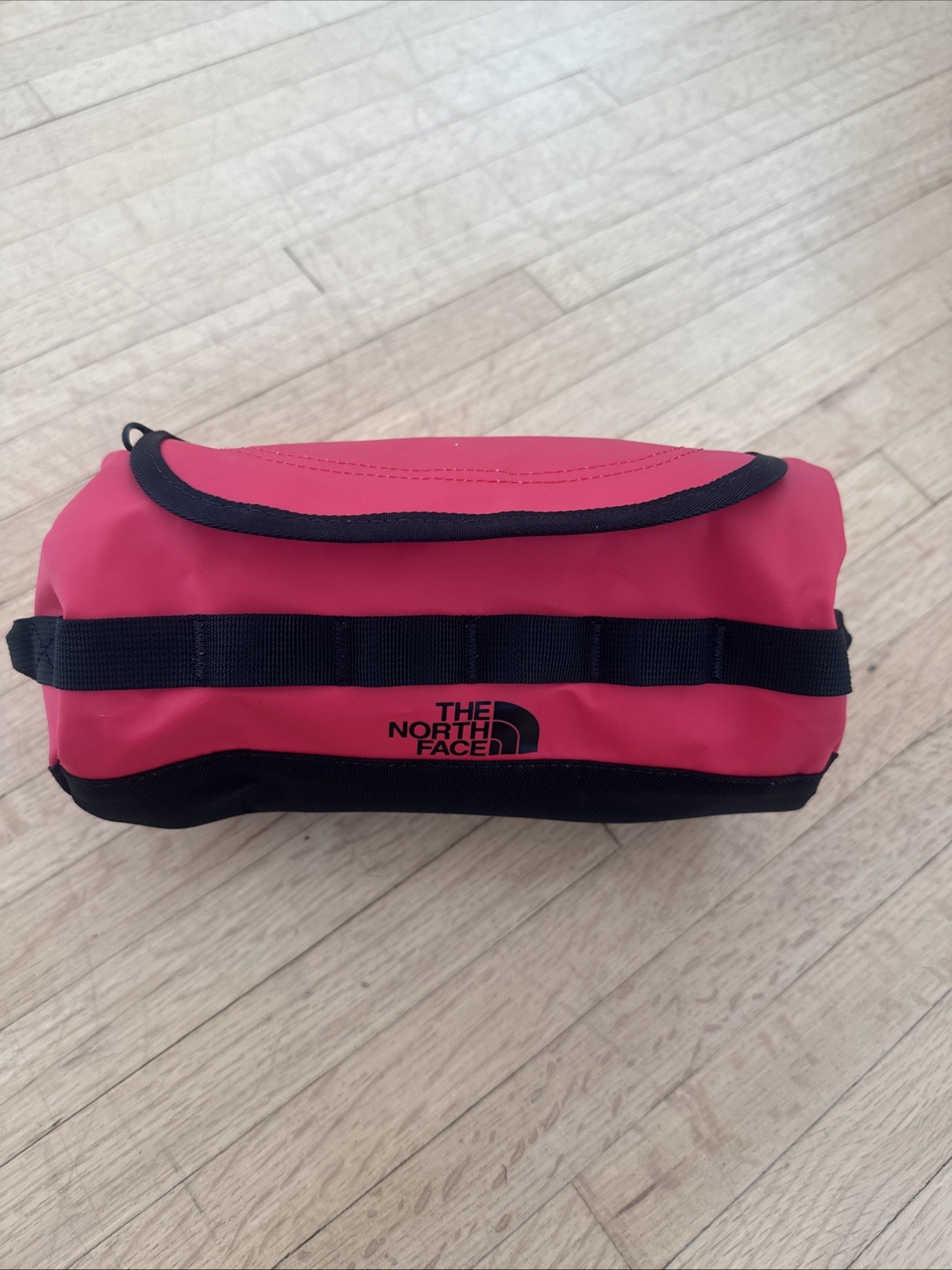 The North Face Base Camp Travel Toiletry Canister 10″x5″ red and black