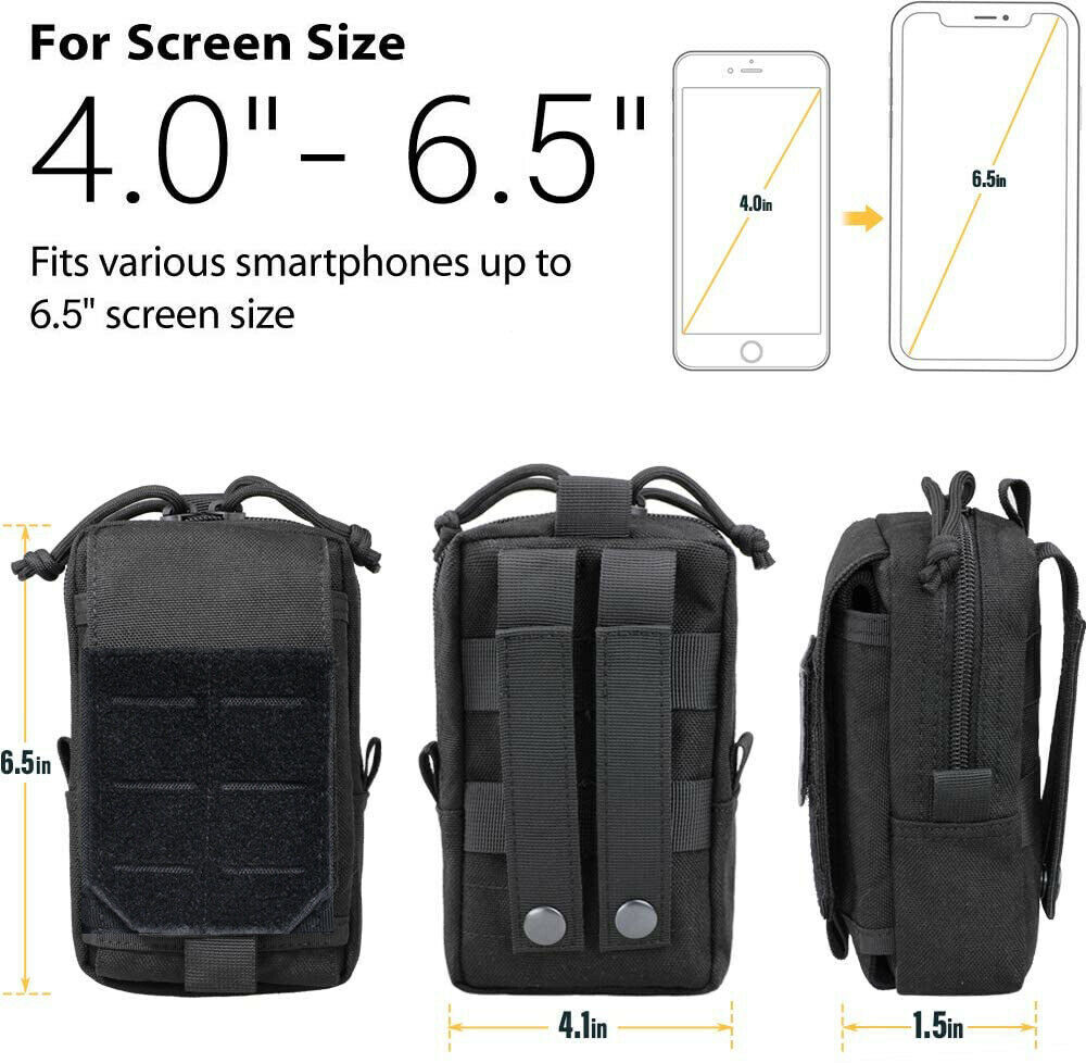 Tactical Molle EDC Pouch Waist Vest Compact Bag Pack Outdoor Mobile Phone Case