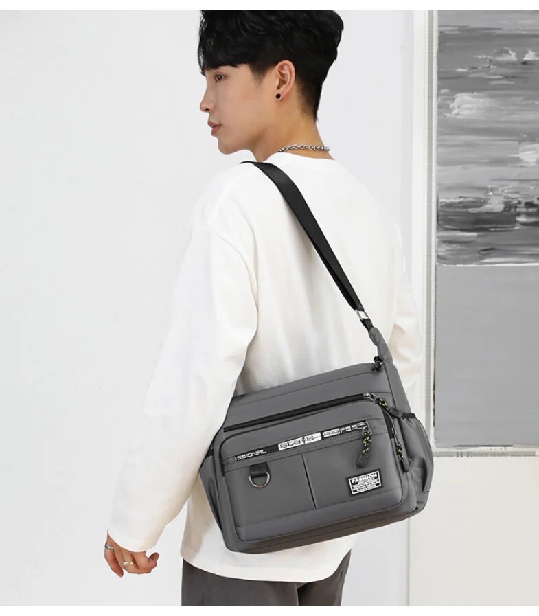 Men Crossbody Bag – Fashionable Multi-Pocket Storage Big Capacity Travel Gift