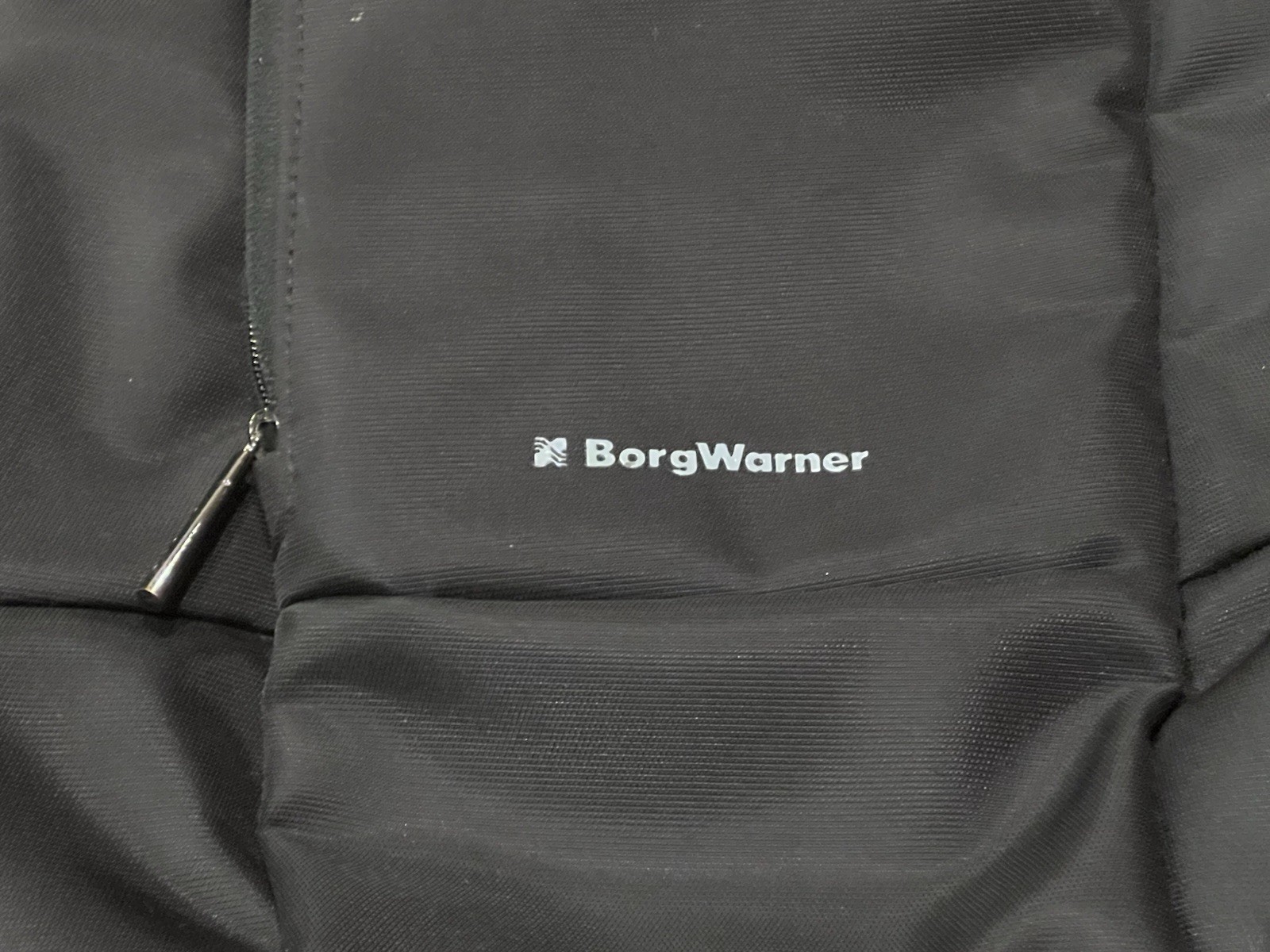 Borg Warner Black Gray Multi Zip Pocket 18″ x 12.5″ x 5″ Padded Laptop Back Pack