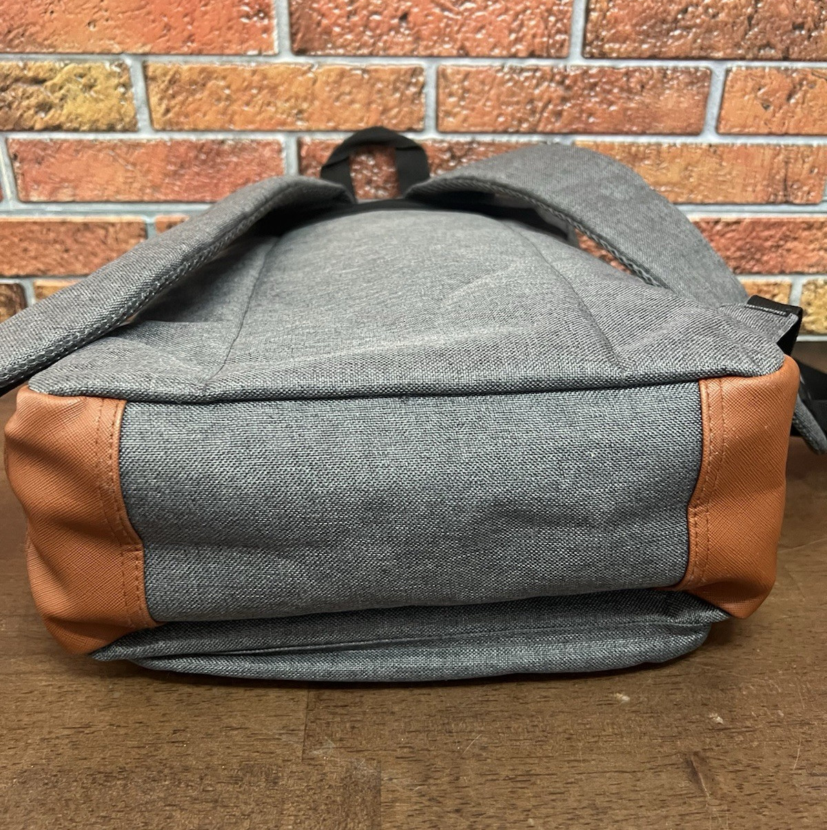 Modoker Vintage 15″ Laptop Backpack Gray Denim with External USB Port and Cable