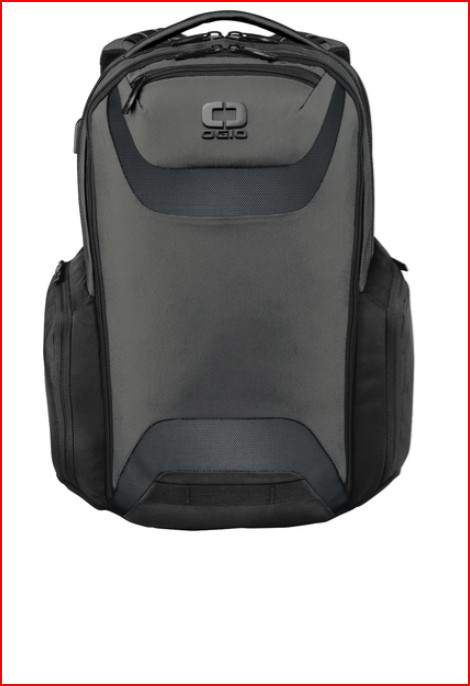 New 91008 OGIO® Connected Book Pack Black with Grey inserts 840D poly two-tone