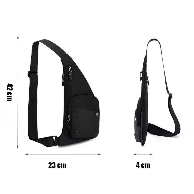Unisex Sling Bag Crossbody Chest Pack Travel Shoulder Backpack Casual Outdoor Ba