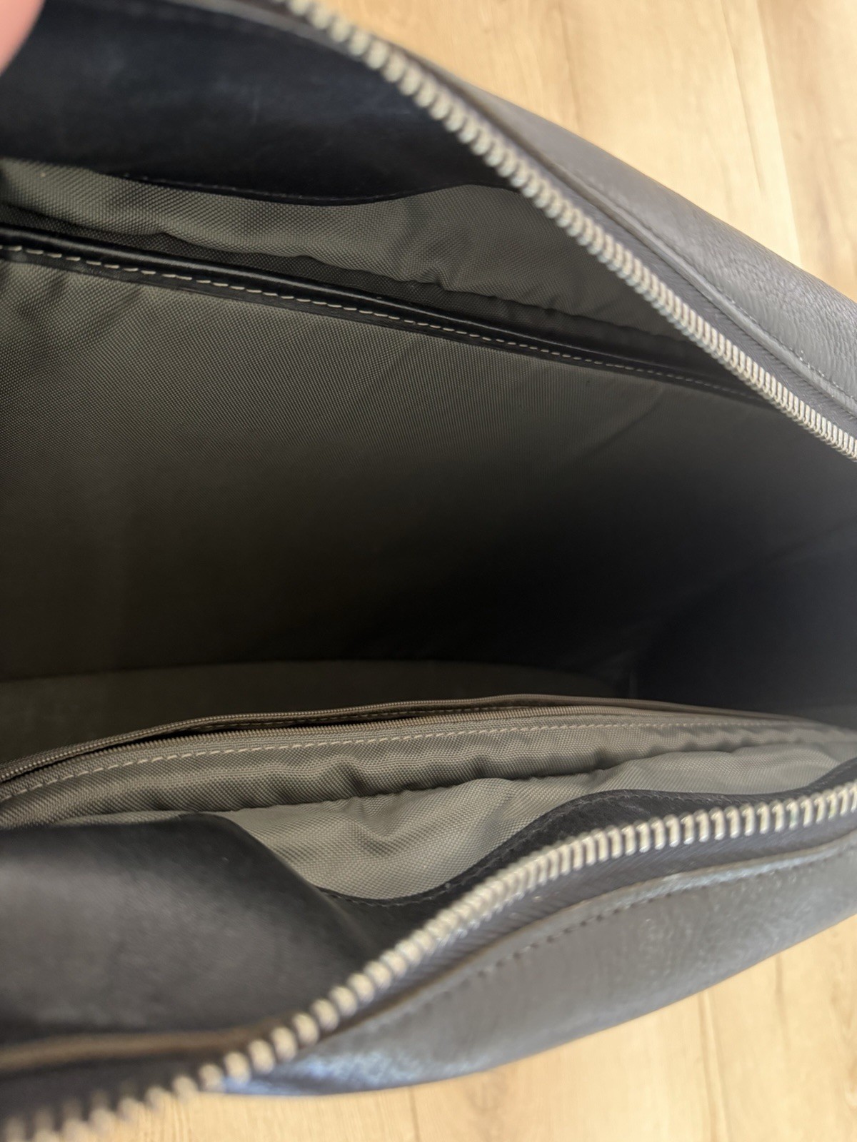 Glaser Designs Black Leather Briefcase.
