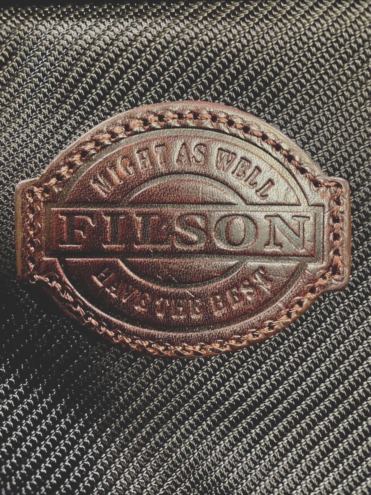 Filson Utilitarian Leather Accent Nylon Backpack repaired see description